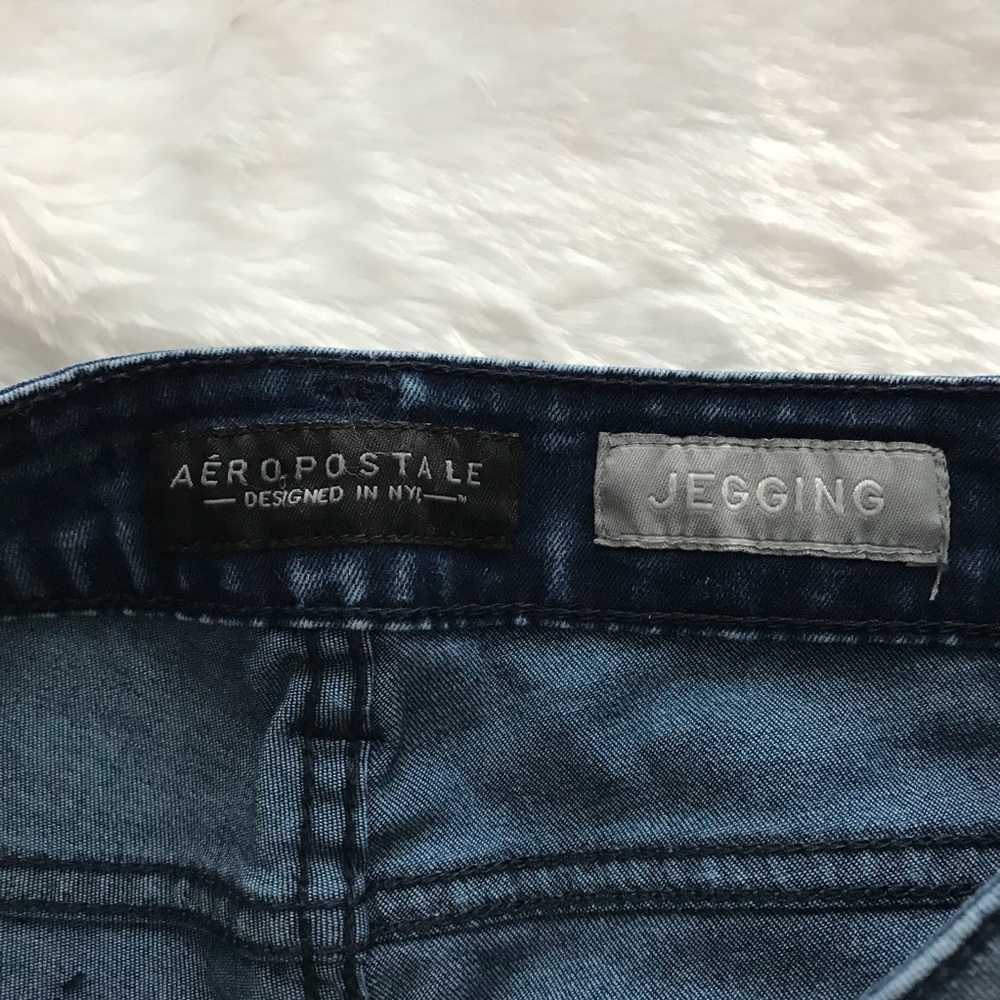 Aeropostale Knee Slit Acid Wash Jeggings Size 0 - Picture 5 of 7